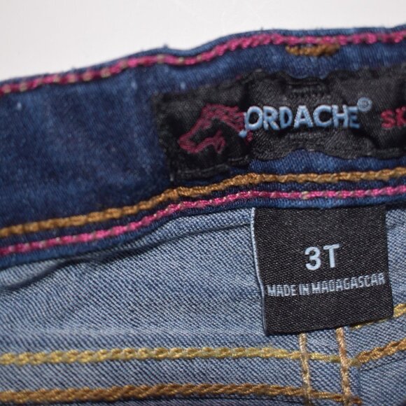 Jordache Denim Jeans Girls Size 3T Dark Blue Skinny - Picture 5 of 6